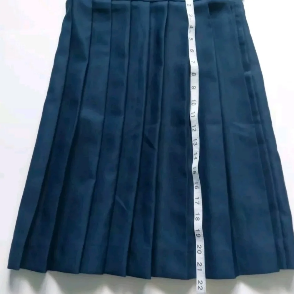 French Toast Little Girls V-Neck Pleated Jumper Navy Size 16‎